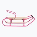 Metal sledges HUMBAKA with backrest and footrests pink 3
