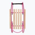 Metal sled HUMBAKA with backrest and footrest pink 4
