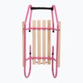 Metal sledges HUMBAKA with backrest and footrests pink 5