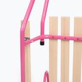 Metal sled HUMBAKA with backrest and footrest pink 6