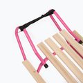 Metal sled HUMBAKA with backrest and footrest pink 7