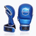 Octagon Mettalic MMA sparring gloves blue 2