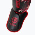 Shin guards Octagon Legion Flower black/red 3