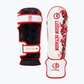 Shin guards Octagon Legion Flower white/red 2