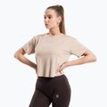 Women's training t-shirt Gym Glamour Sport Beige 427