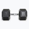 TREXO Hex HXD250 rubberised dumbbell 25 kg 9