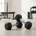 XTREXO Hex HXD25 rubberised dumbbell 2.5 kg 3