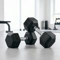 XTREXO Hex 22.5 kg rubberised dumbbell 3