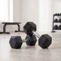 XTREXO Hex 30 kg rubberised dumbbell 3