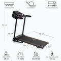 TREXO X100 electric treadmill black 2