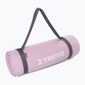 TREXO NBR 15 mm exercise mat with strap pink 7