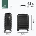 KADVA Cayes 42 l black cabin travel suitcase 3
