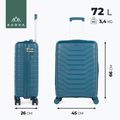 Medium travel suitcase KADVA Sancho 72 l blue 3