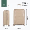 Large KADVA Brava 115 l Travel Suitcase in Beige 3