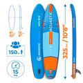 Inflatable board set SUP AQUASTIC Perth 10'8" all-round blue 24