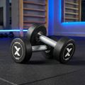 Rubber-coated cast iron dumbbell XTREXO Pro 4 kg black 3