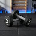 Rubber-coated cast iron dumbbell XTREXO Pro 6 kg black 3