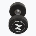 Rubber-coated cast iron dumbbell XTREXO Pro 10 kg black 7