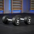 Rubber-coated cast iron dumbbell XTREXO Pro 12 kg black 3