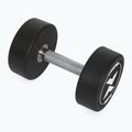 Rubber-coated cast iron dumbbell XTREXO Pro 16 kg black