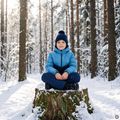 Children's insulated jacket Kadva Zippi KDG WP 5K/3K blue 7