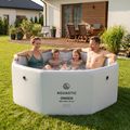 Inflatable pool AQUASTIC ONSEN drop stitch 1400 l 186 cm grey 18