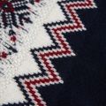 Men's sweater Woolcano SWT1091 Granatowy/Kremowy 4