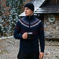 Men's sweater Woolcano SWT1093 Granatrowy/Kremowy 11