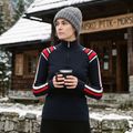 Women's sweater Woolcano SWT1094 Czarny/Kremowy/ Czerwony 10