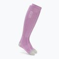 Women's ski socks Woolcano SCK1096 Szary/Różowy