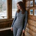 Women's thermal underwear set Woolcano SET1109 Granatowy 11