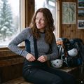 Women's thermal underwear set Woolcano SET1109 Granatowy 12
