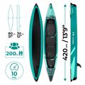 AQUASTIC Cortez 13'9" 420 cm green 2-person high-pressure inflatable kayak 17