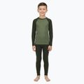 Children's thermal underwear set WOOLCANO Merino SET0982 khaki