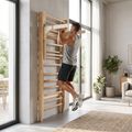 Gymnastic wall bars with pull-up bar XTREXO LW100 wooden 10
