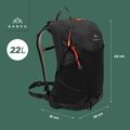 KADVA Aventura 22 l black hiking backpack 22