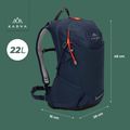 KADVA Aventura 22 l Steel Blue Hiking Backpack 27