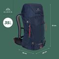 KADVA Sendero 35 l trekking backpack steel blue 23