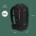 KADVA Escapada 20 l black hiking backpack 18