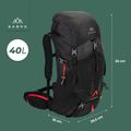 KADVA Vagabundo 40 l black trekking backpack 25
