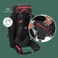 KADVA Vagabundo 40 l black trekking backpack 26