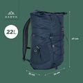 KADVA CityQuest 22L Urban Backpack Navy Blue 23