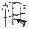 XTREXO Mercury wall cage with bench and plate rack black 3