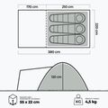 KADVA 3-person camping tent Kavio 3 green 23