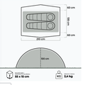 Ultralight 2-person trekking tent KADVA EXPEDIT 2 PRO grey-green 13
