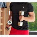 TREXO chrome dumbbells 2x8 kg silver 6