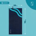 AQUASTIC Wavey navy blue/blue towel 8