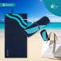 AQUASTIC Wavey navy blue/blue towel 10