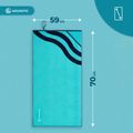 AQUASTIC Wavey blue/green towel 9