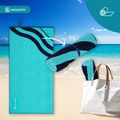 AQUASTIC Wavey blue/green towel 10